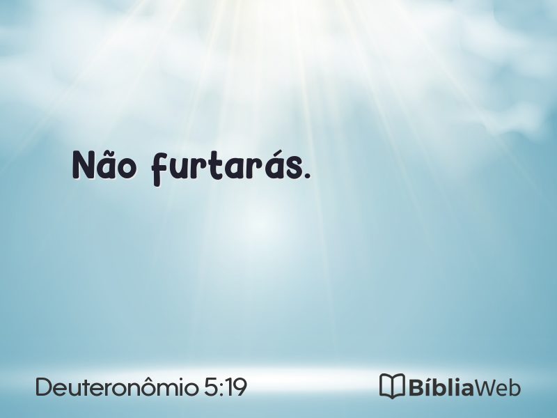 Deuteronômio 5:19 em imagem para compartilhar