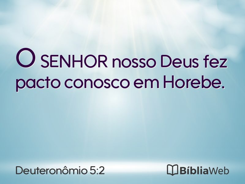 Deuteronômio 5:2 em imagem para compartilhar