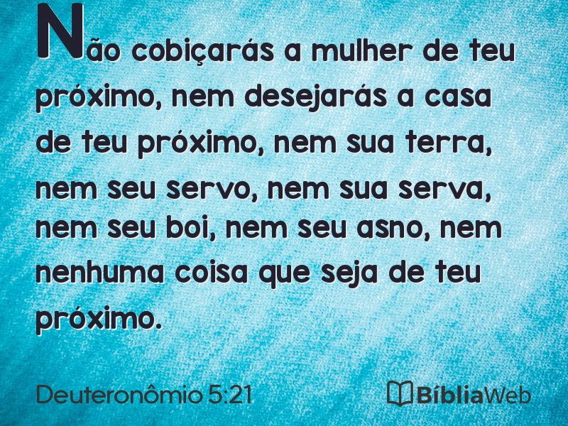 Deuteronômio 5:21 em imagem para compartilhar