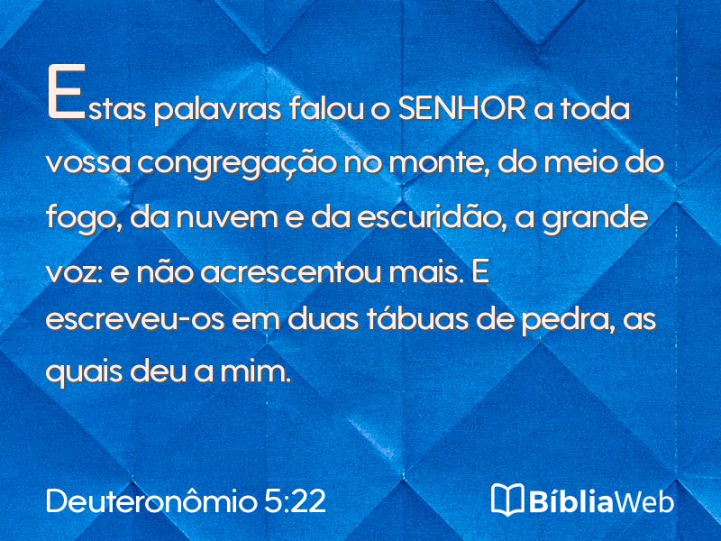 Deuteronômio 5:22 em imagem para compartilhar