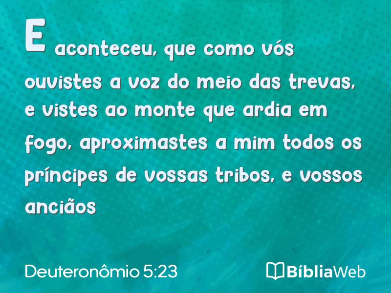 Deuteronômio 5:23 em imagem para compartilhar