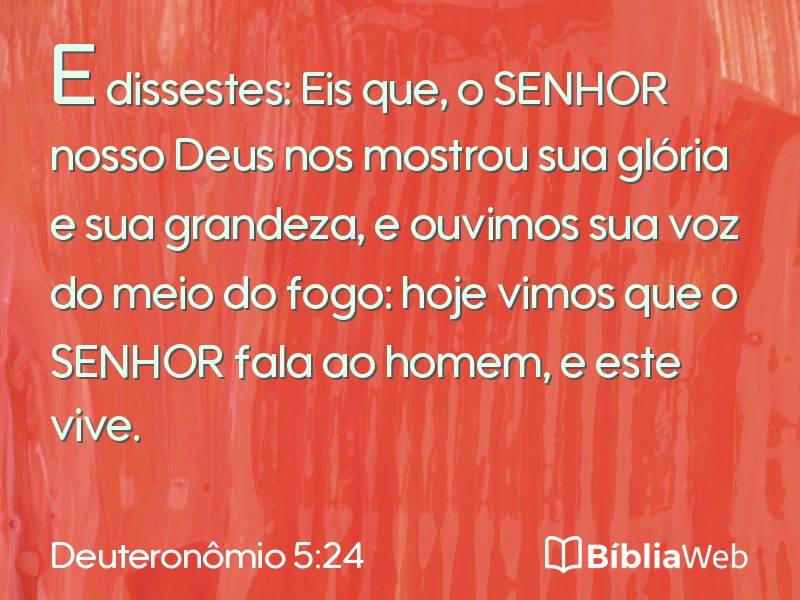 Deuteronômio 5:24 em imagem para compartilhar