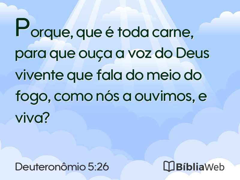 Deuteronômio 5:26 em imagem para compartilhar