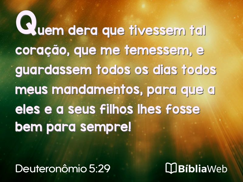 Deuteronômio 5:29 em imagem para compartilhar