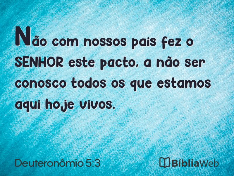 Deuteronômio 5:3 em imagem para compartilhar