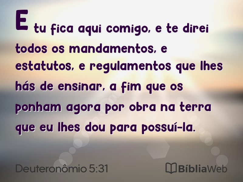 Deuteronômio 5:31 em imagem para compartilhar
