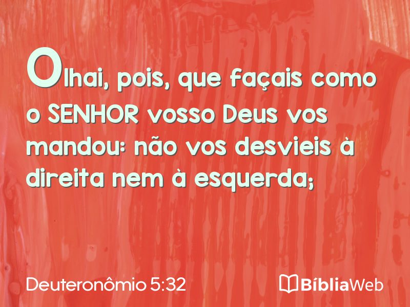 Deuteronômio 5:32 em imagem para compartilhar