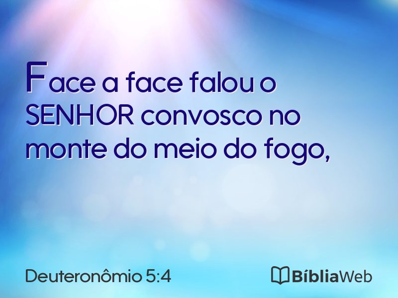 Deuteronômio 5:4 em imagem para compartilhar