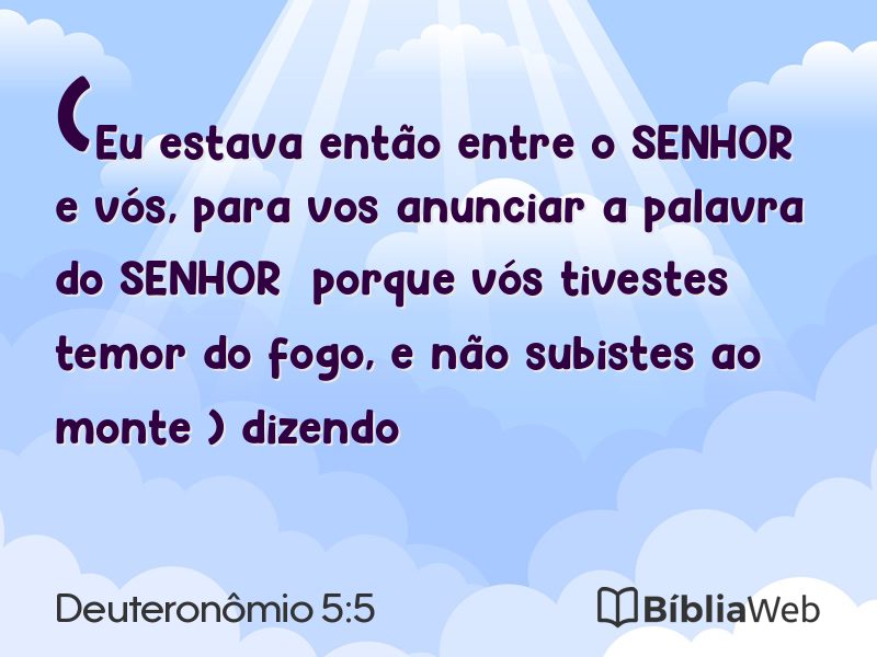 Deuteronômio 5:5 em imagem para compartilhar