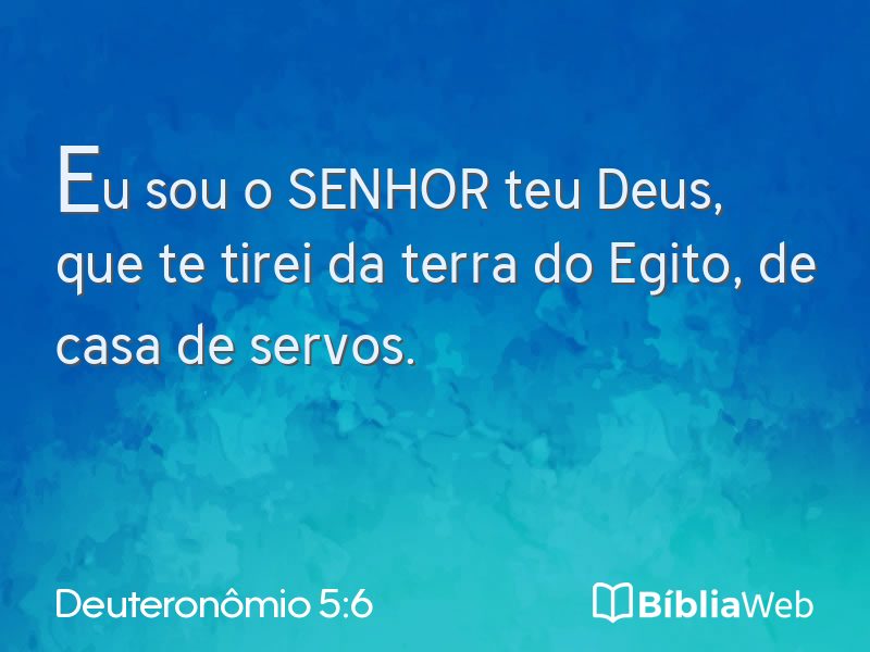Deuteronômio 5:6 em imagem para compartilhar