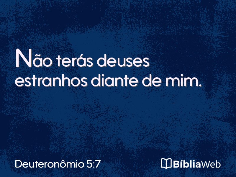 Deuteronômio 5:7 em imagem para compartilhar