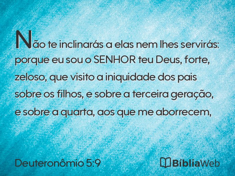 Deuteronômio 5:9 em imagem para compartilhar