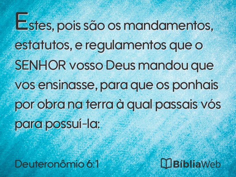 Deuteronômio 6:1 em imagem para compartilhar