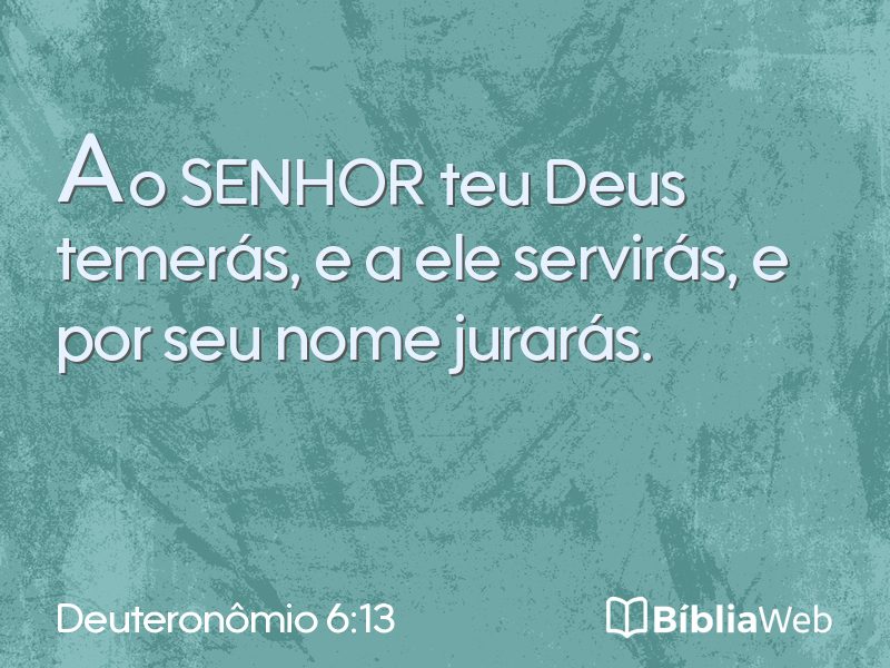 Deuteronômio 6:13 em imagem para compartilhar