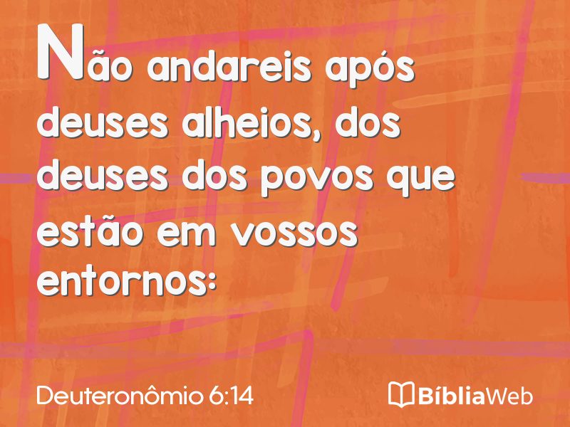 Deuteronômio 6:14 em imagem para compartilhar