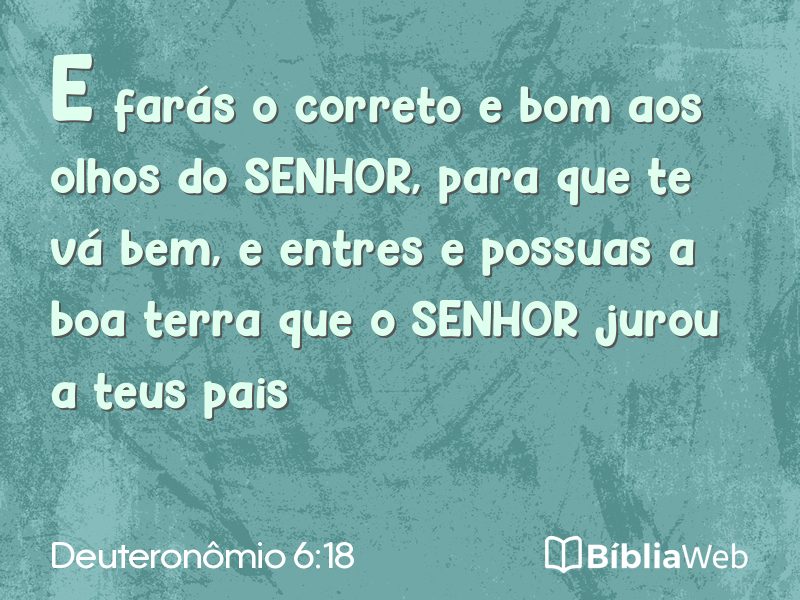 Deuteronômio 6:18 em imagem para compartilhar