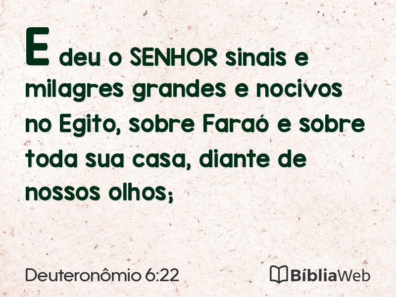 Deuteronômio 6:22 em imagem para compartilhar