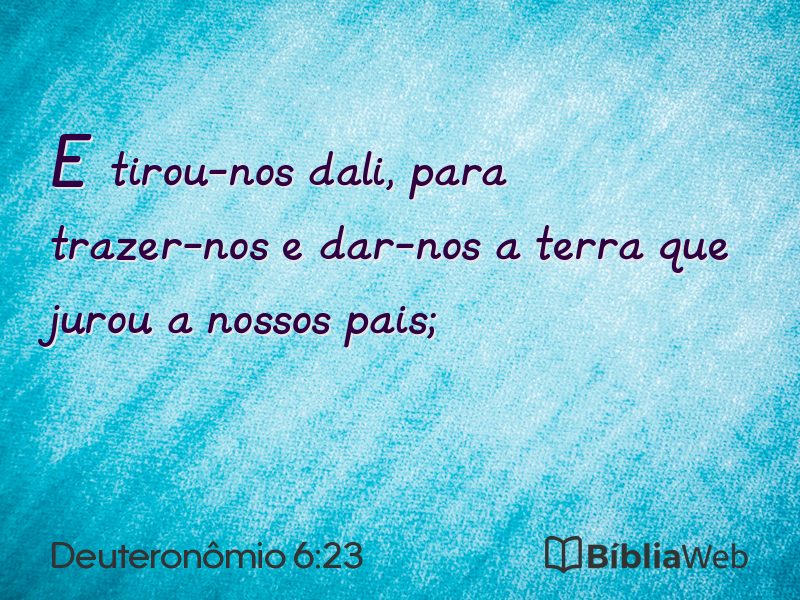 Deuteronômio 6:23 em imagem para compartilhar