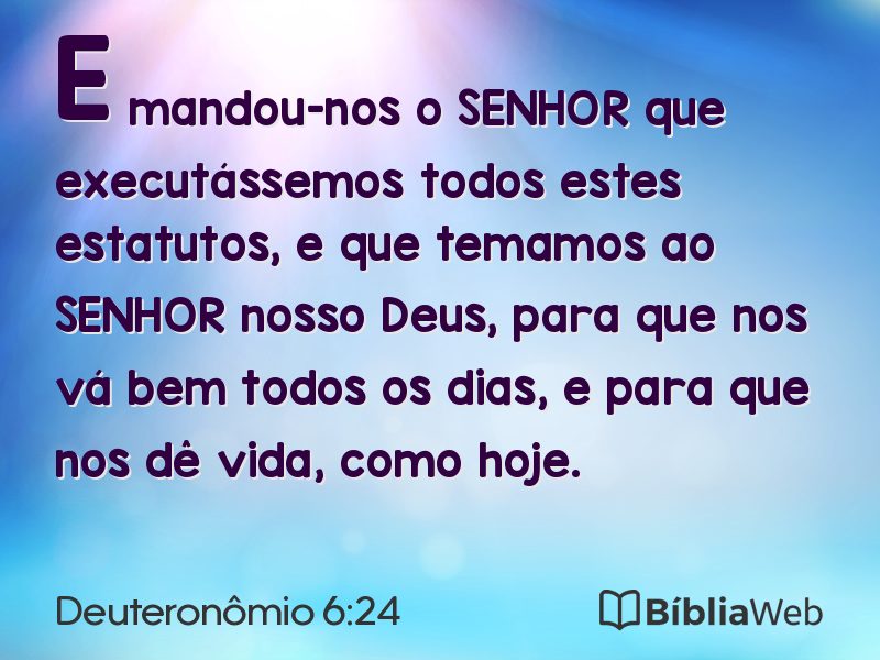 Deuteronômio 6:24 em imagem para compartilhar