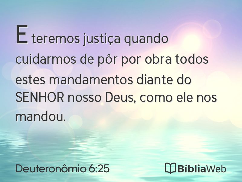 Deuteronômio 6:25 em imagem para compartilhar
