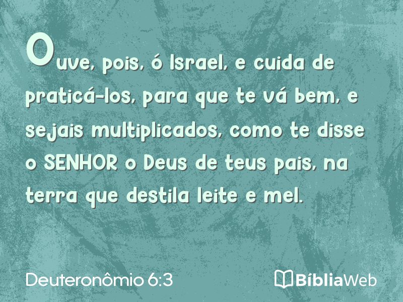 Deuteronômio 6:3 em imagem para compartilhar