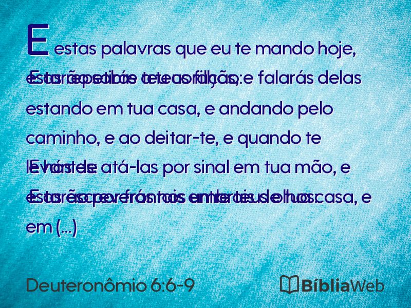 Deuteronômio 6:6-9 em imagem para compartilhar