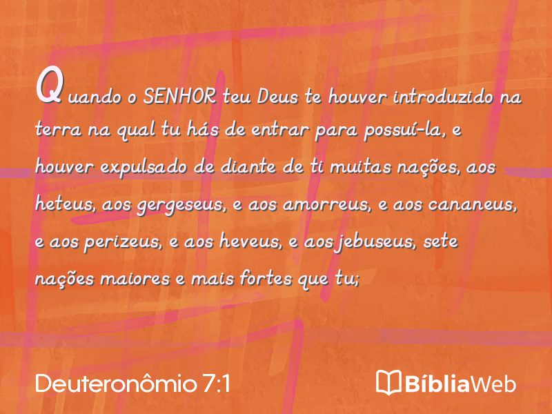 Deuteronômio 7:1 em imagem para compartilhar