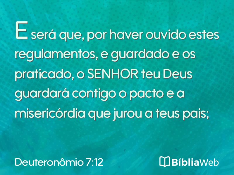 Deuteronômio 7:12 em imagem para compartilhar