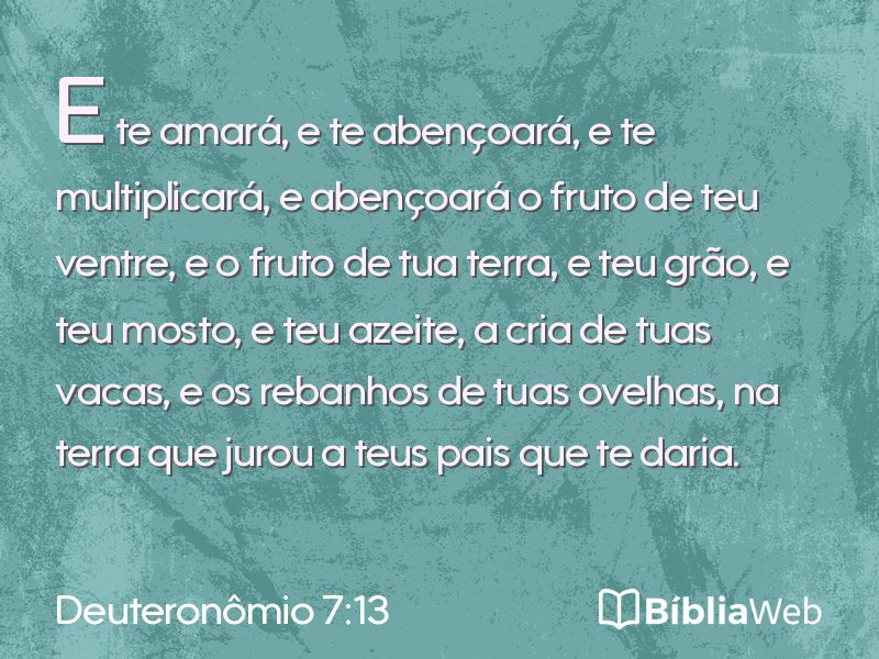 Deuteronômio 7:13 em imagem para compartilhar