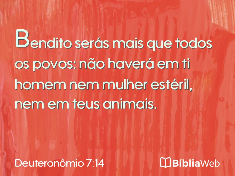 Deuteronômio 7:14 em imagem para compartilhar