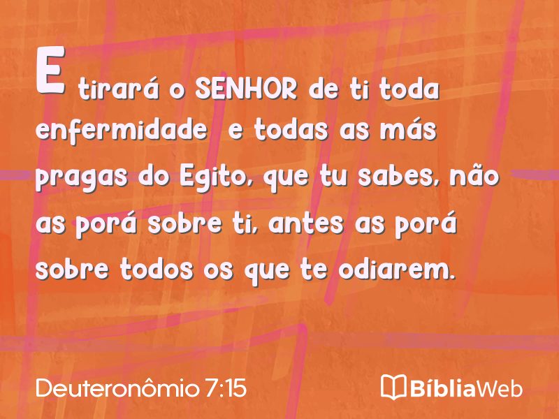 Deuteronômio 7:15 em imagem para compartilhar