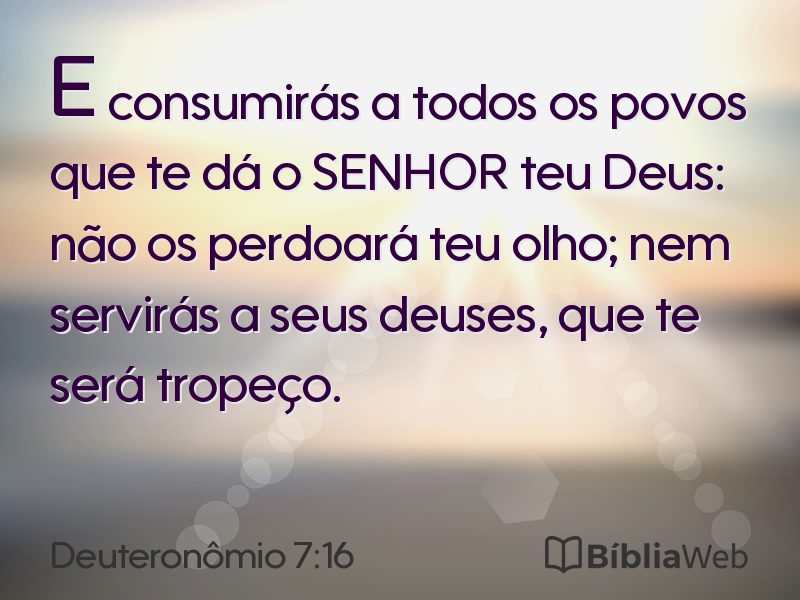 Deuteronômio 7:16 em imagem para compartilhar