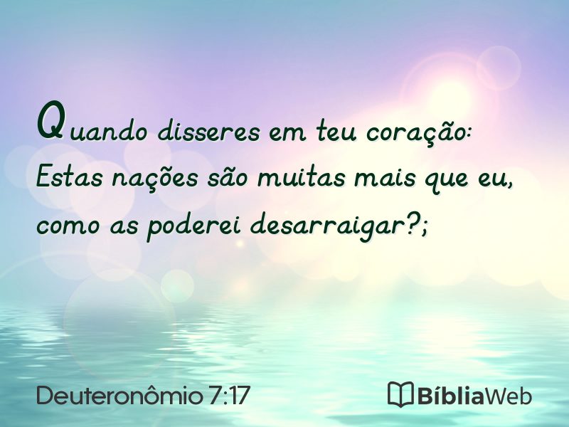 Deuteronômio 7:17 em imagem para compartilhar