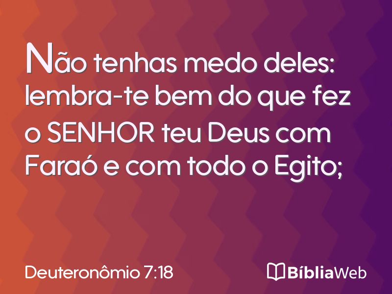 Deuteronômio 7:18 em imagem para compartilhar