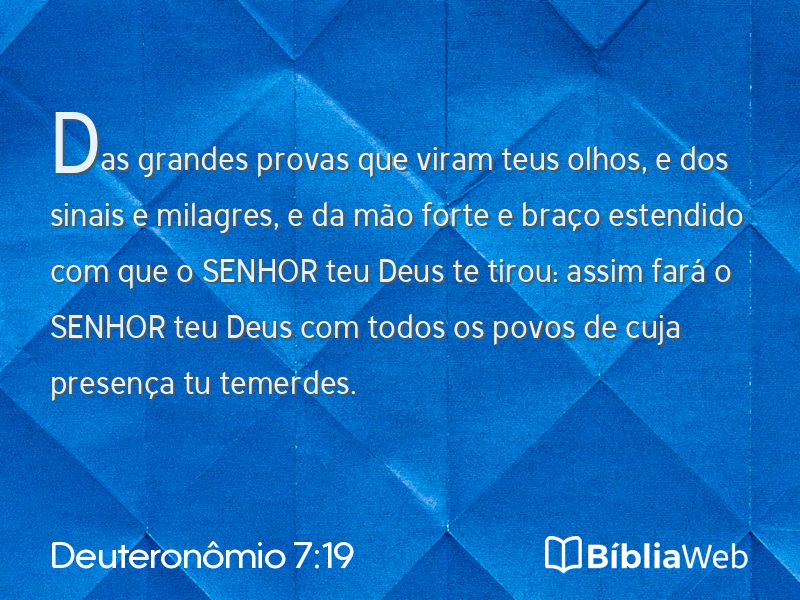 Deuteronômio 7:19 em imagem para compartilhar
