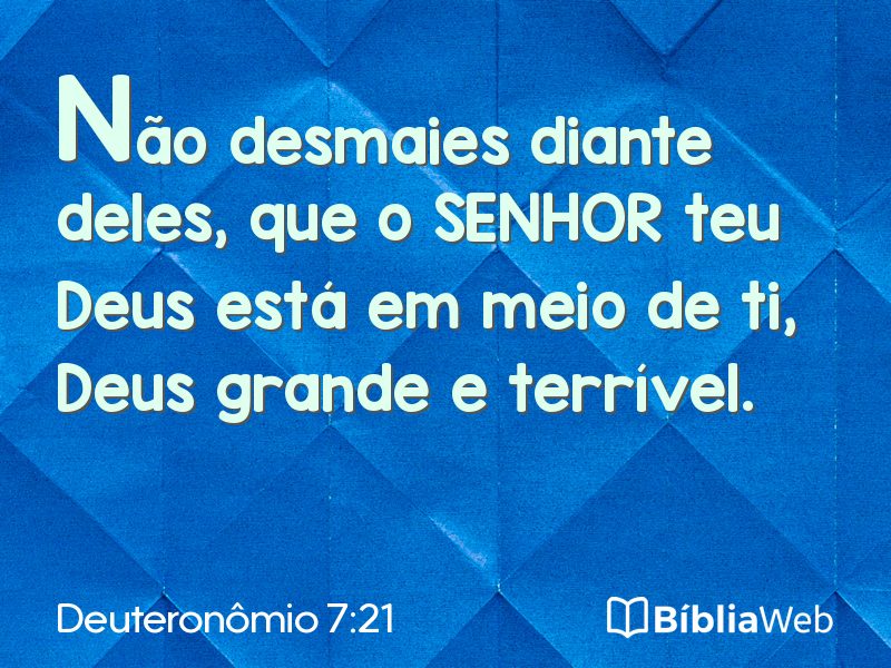 Deuteronômio 7:21 em imagem para compartilhar