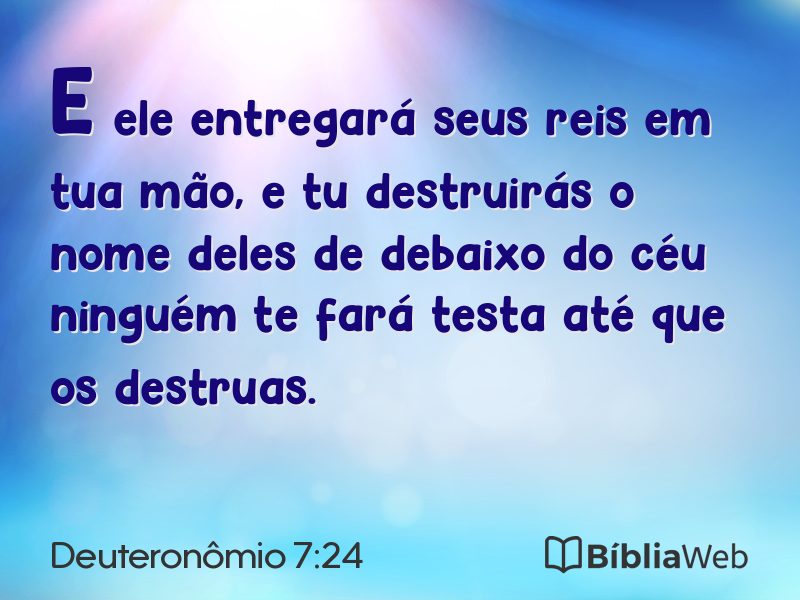 Deuteronômio 7:24 em imagem para compartilhar