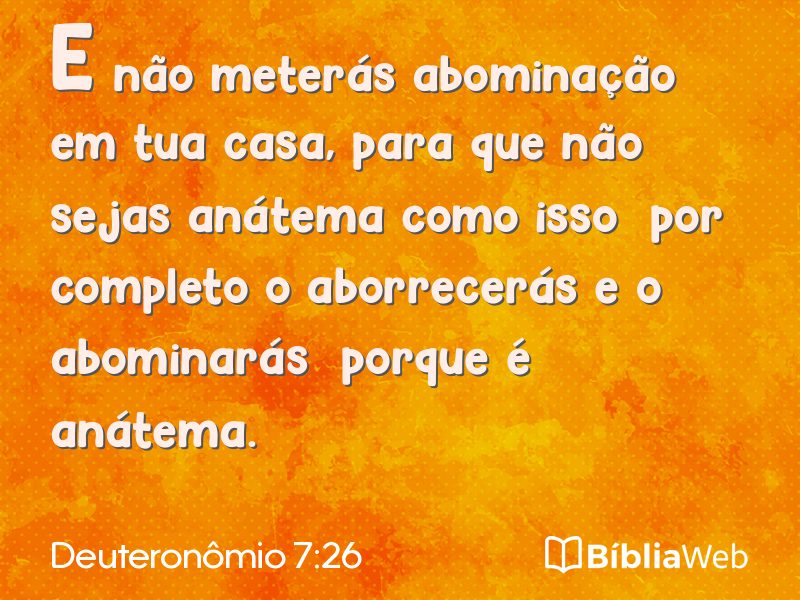 Deuteronômio 7:26 em imagem para compartilhar
