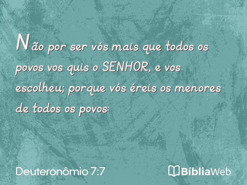 Deuteronômio 7:7 em imagem para compartilhar