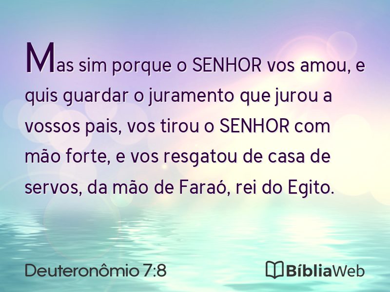 Deuteronômio 7:8 em imagem para compartilhar
