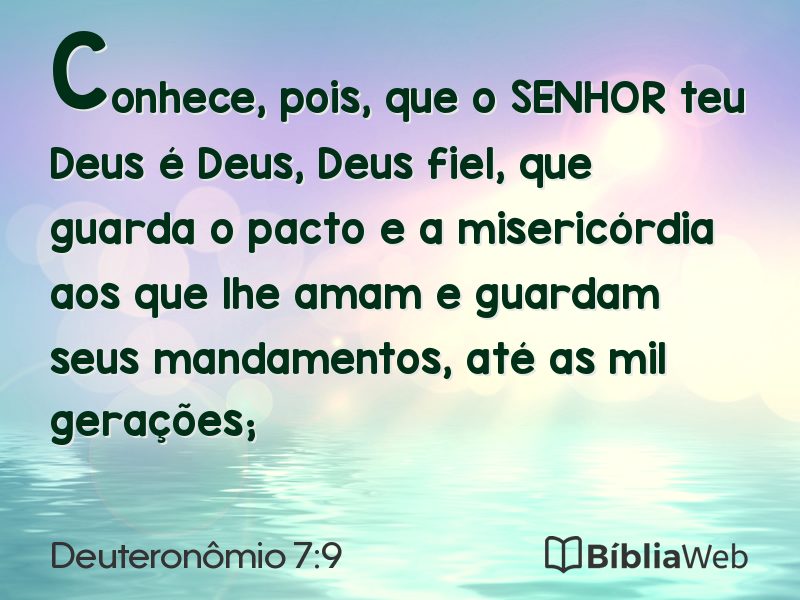 Deuteronômio 7:9 em imagem para compartilhar