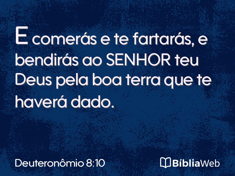 Deuteronômio 8:10 em imagem para compartilhar