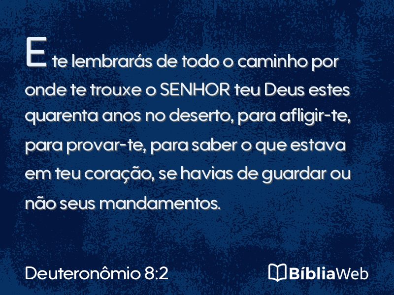 Deuteronômio 8:2 em imagem para compartilhar