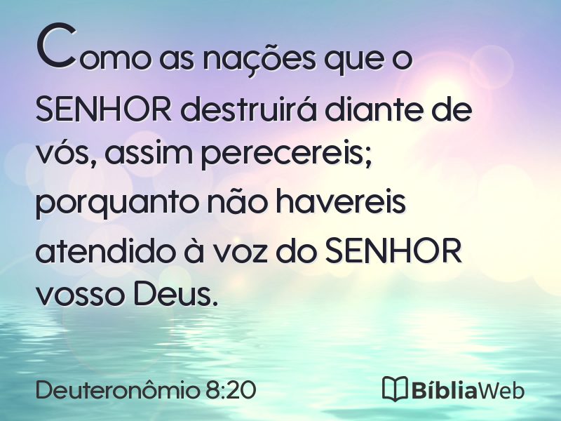 Deuteronômio 8:20 em imagem para compartilhar