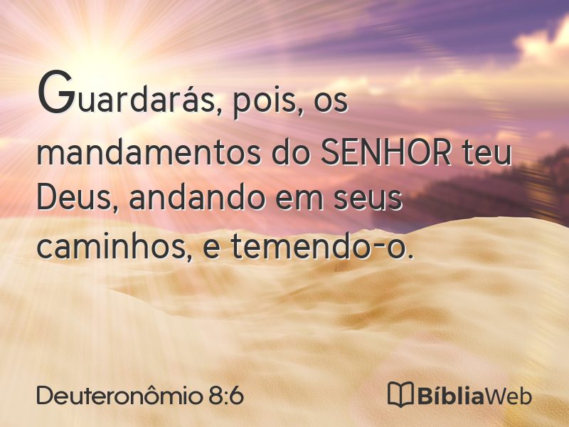 Deuteronômio 8:6 em imagem para compartilhar