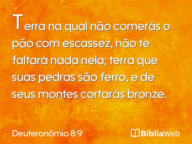 Deuteronômio 8:9 em imagem para compartilhar
