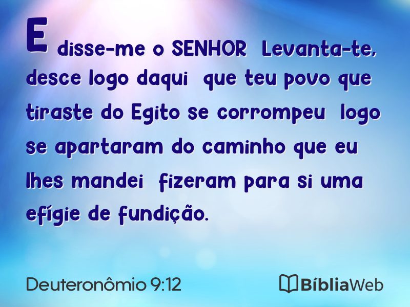 Deuteronômio 9:12 em imagem para compartilhar