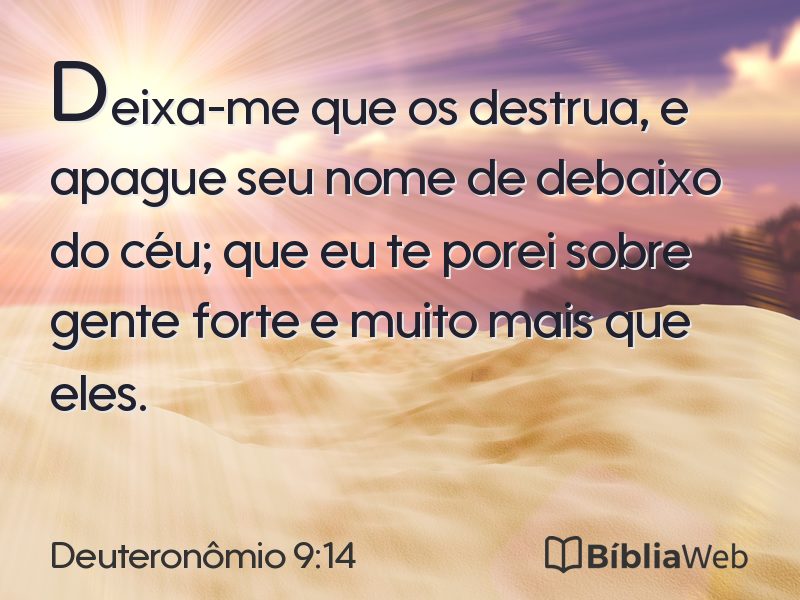 Deuteronômio 9:14 em imagem para compartilhar