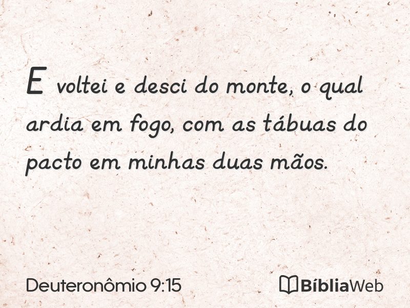 Deuteronômio 9:15 em imagem para compartilhar