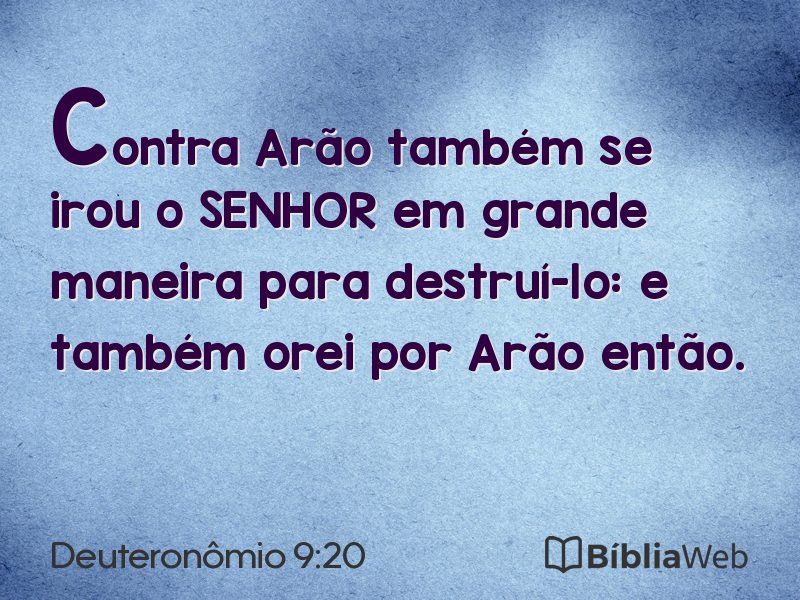 Deuteronômio 9:20 em imagem para compartilhar